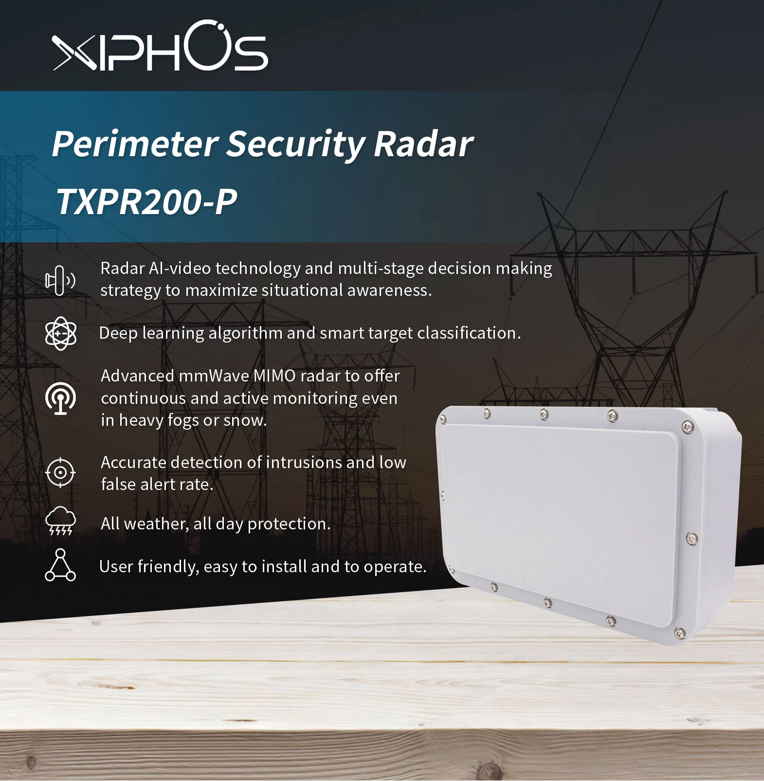 Perimeter Security Radar TXPR200-P - Perimeter Security - 1